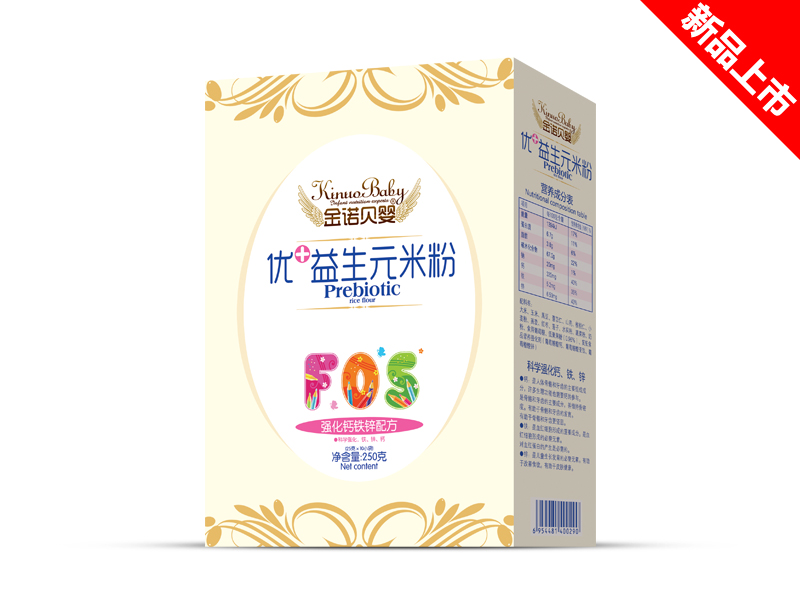 金諾貝嬰益生元優益生元米粉方益生元強化鈣鐵鋅配方盒裝