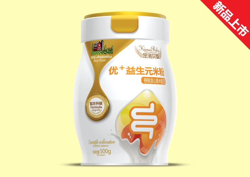 金諾貝嬰益生元優(yōu)益生元米粉核桃淮山薏米配方桶裝