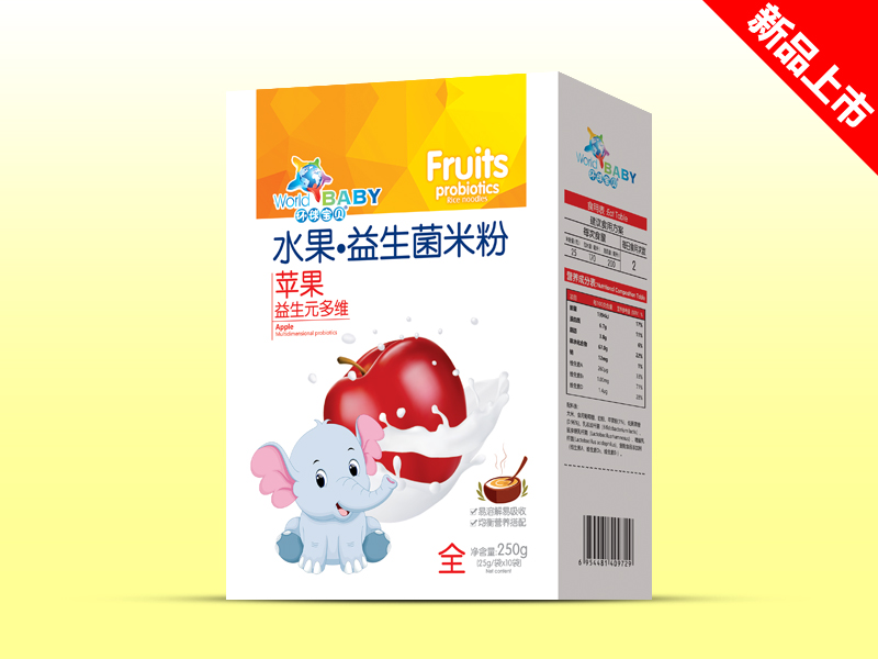 環球寶貝水果益生菌米粉蘋果益生元多維盒裝