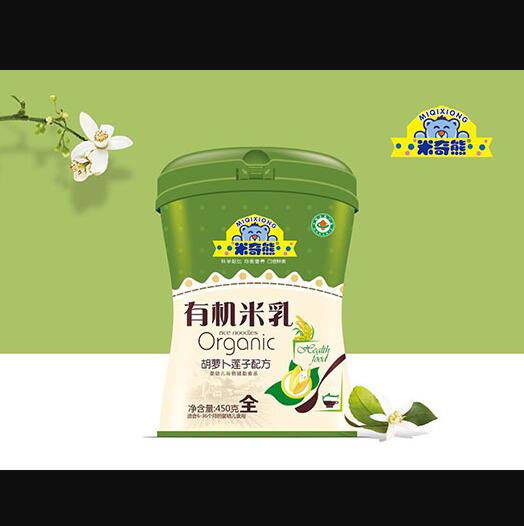 米奇熊胡蘿卜蓮子配方有機(jī)米乳聽裝