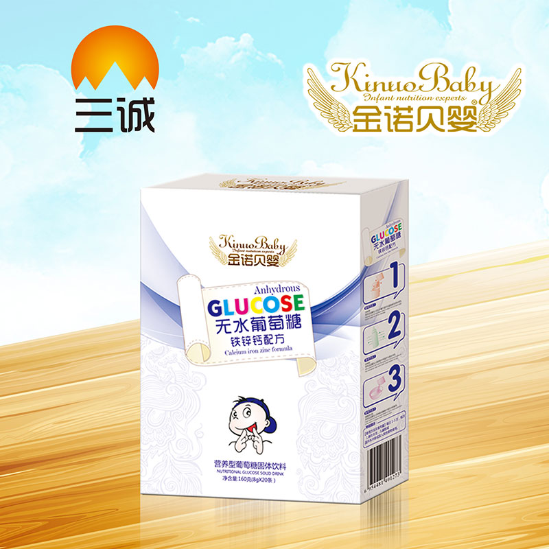 金諾貝嬰無水葡萄糖鐵鋅鈣配方盒裝