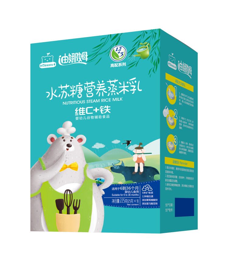 迪娜姆水蘇糖營養米乳-維C+鐵-盒裝