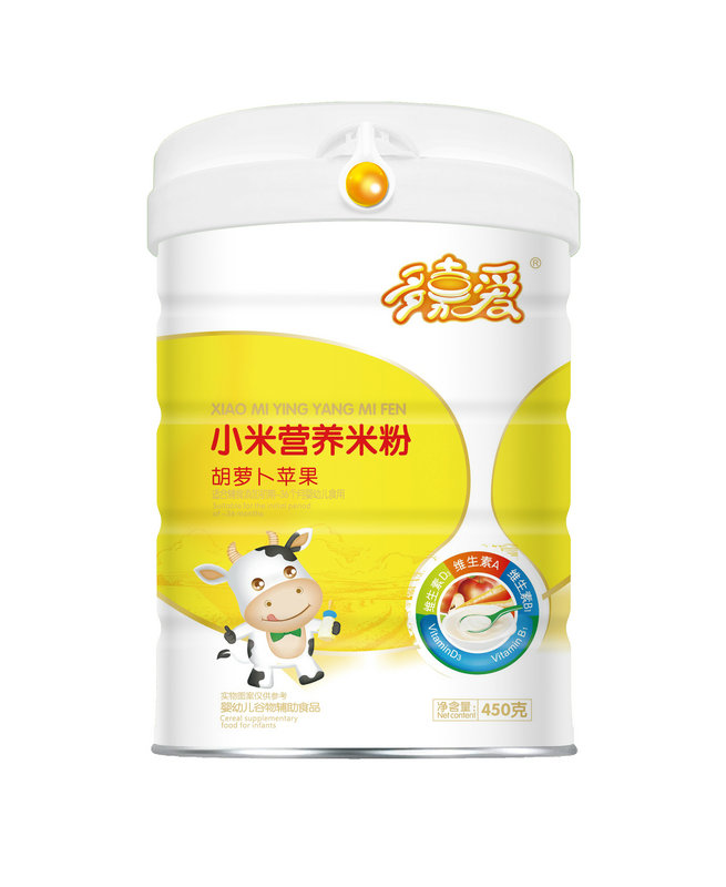 多嘉愛胡蘿卜蘋果小米營養米粉聽裝